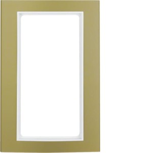 B.3 Ramka z dużym wycięciem aluminium złot/biały Berker 13093046