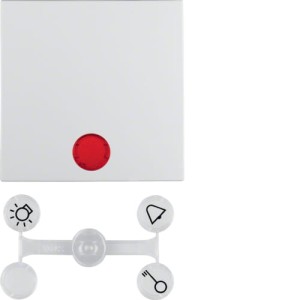 B.x Klawisz z 5 dołączonymi soczewkami do łączników 1-klawiszowych biały Berker 16211909