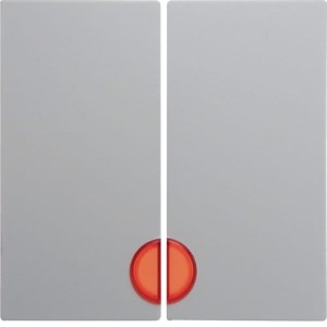 B.x Klawisze z czerwoną soczewką, do łączników 2-klawiszowych biały Berker 16271909