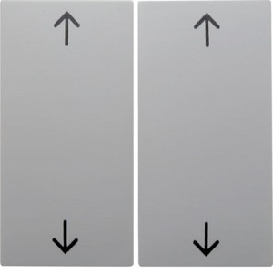 B.x Klawisze z nadrukiem symbolu "strzałki" do łącznika żaluzjowego, biały Berker 16441909