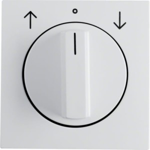 B.x Płytka czołowa pokrętła do łącznika żaluzjowego obrotowego biały Berker 10801909