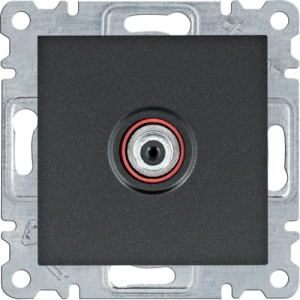 lumina Gniazdo pojedyncze SAT dla instalacji indywidualnych czarne Hager WL3233
