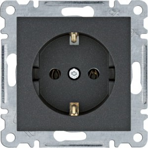 lumina Gniazdo SCHUKO czarne Hager WL1053