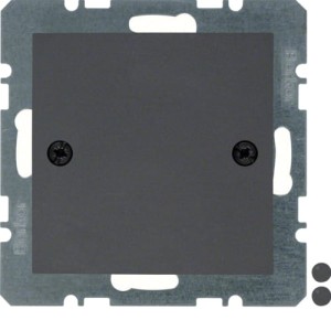 B.3/B.7 Zaślepka z elementem centralnym i mocowaniem na śruby, antracyt Berker 10091616