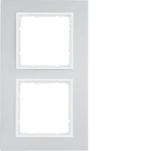 B.7 Ramka 2-krotna, aluminium/biały mat Berker 10126914
