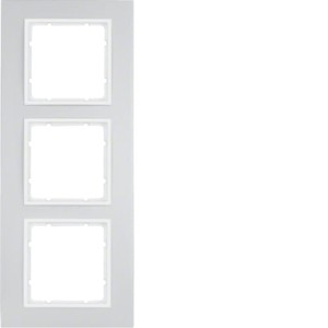 B.7 Ramka 3-krotna, aluminium/biały mat Berker 10136914