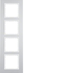 B.7 Ramka 4-krotna, aluminium/biały mat Berker 10146914