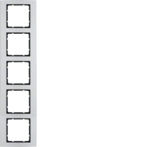 B.7 Ramka 5-krotna, aluminium/antracyt Berker 10156904