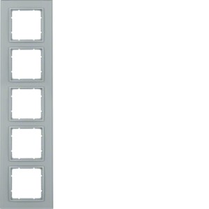 B.7 Ramka 5-krotna, szkło aluminium/aluminium mat lakierowany Berker 10156414