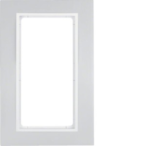 B.7 Ramka z dużym wycięciem aluminium/biały mat Berker 13096914