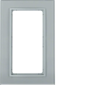 B.7 Ramka z dużym wycięciem, szkło aluminium/aluminium mat lakierowany Berker 13096414