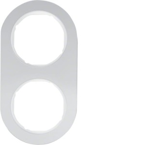R.classic Ramka 2-krotna, aluminium/biały Berker 10122074