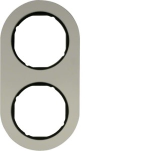R.classic Ramka 2-krotna, aluminium/czarny Berker 10122084