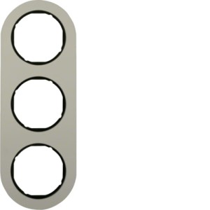 R.classic Ramka 3-krotna, aluminium/czarny Berker 10132084