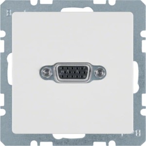 Q.x Gniazdo VGA biały, aksamit Berker 3315406089