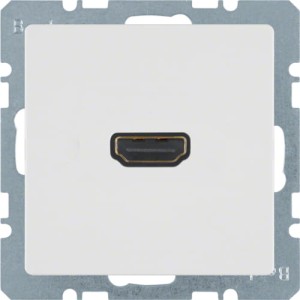 Q.x Gniazdo HDMI z przyłączem 90° biały, aksamit Berker 3315436089