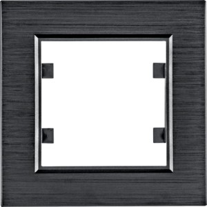 lumina passion Ramka 1-krotna, aluminium czarne Hager WL9013
