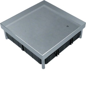 tehalit.VE-EE Pokrywa pełna EKQ06 200x200 gres/płytka 38/43mm stal nierdzewna Hager EKQ0600BL2