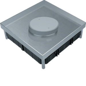 tehalit.VE-EE Pokrywa tubus EKQ06 200x200 gres/płytka 38/43mm stal nierdzewna Hager EKQ0600TM2