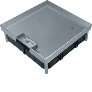 tehalit.VE-EE Pokrywa uchylna EKQ12 244x244 gres/płytka 38/43mm stal nierdzewna Hager EKQ1200LE2