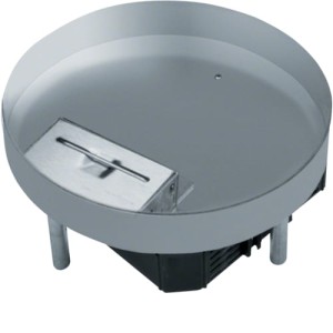 tehalit.VE-EE Pokrywa uchylna EKR06 fi215 gres/płytka 38/43mm stal nierdzewna Hager EKR0600LE2