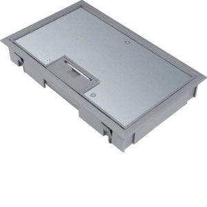 tehalit.VE-EE Pokrywa uchylna płytki montaż E04 147X247 5mm stal szary PA Hager KDE04057011