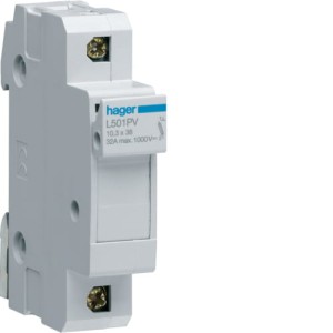 Modułowa podstawa bezpiecznikowa do systemów fotowoltaicznych 1P 10x38mm 32A 1000VDC Hager L501PV