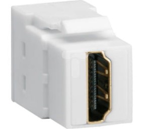 Moduł KEYSTONE gniazdo HDMI przelot.  wtyk prosty 180°  biały VZ20HS  HAGER