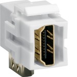 Moduł KEYSTONE gniazdo HDMI, przelotowe, wtyk kątowy 90°, biały Hager VZ20HA