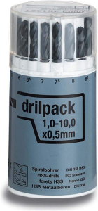 Komplet wierteł HSS fi 1-10 plastik.pojemnik 19 szt. CIMCO 201320 