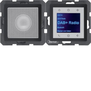 Q.x Radio Touch DAB+ z głośnikiem antracyt aksamit  29806086