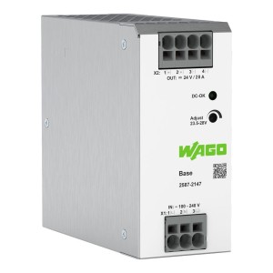 Zasilacz impulsowany 1-fazowy wejście 100-240VAC wyjście 24VDC 20A LED DC OK  Wago 2587-2147