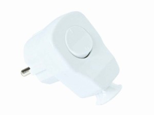 Wtyczka kątowa z wyłącznikiem 10/16A 2P+Z UNI‑SCHUKO IP20 biała PCE 9002215