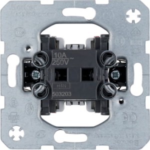 one.platform Łącznik 1-klawiszowy przyciskowy, 1 zestyk zwierny, 1 zestyk rozwierny, rozdzielne zaciski wejściowe, mechanizm, samozaciski Berker 503203  