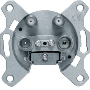  one.platform Mechanizm gniazda RTV 2xSAT końcowego 4-wyjściowego, zaciski śrubowe Berker 459410 