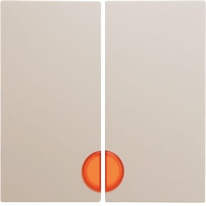 B.Kwadrat Klawisze z czerwoną soczewką do łączników 2-klawiszowych krem Berker 5316278992 