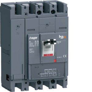 MCCB Wyłącznik mocy h3+ P630 LSI 4x630A 70kA Hager HEW631JR