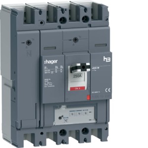 MCCB Wyłącznik mocy h3+ P630 LSI 4x250A 50kA Hager HMW251JR