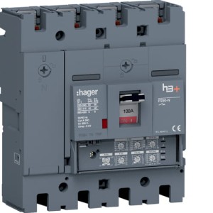 MCCB Wyłącznik mocy h3+ P250 4P 100A 40kA Hager HNT101JR