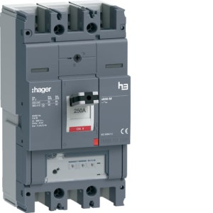 MCCB Wyłącznik mocy h3 x630 LSnI 3x250A 50kA Hager HMJ250GR