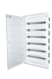 Rozdzielnica ERP24-6 Podtynkowe IP40, 6x24 tworzywowe z drzwiami metalowymi ETI 001101297