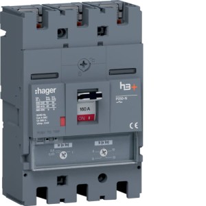 MCCB Wyłącznik mocy h3+ P250 3P 160A 40kA Hager HNT160DR