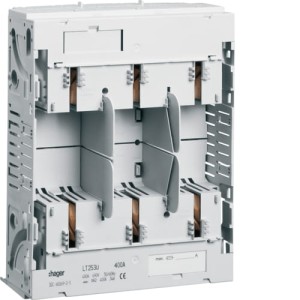 Podstawa bezpiecznikowa NH2 3x400 A szyny Cu 60 mm zaciski śruba M10 Hager LT253U