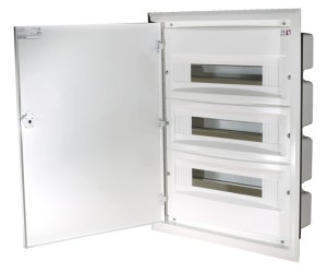 Rozdzielnica ERP18-3 Podtynkowe IP40, 3x18 tworzywowe z drzwiami metalowymi ETI 001101212