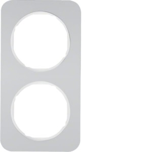 R.1 Ramka 2-krotna, aluminium/biała Berker 10122174