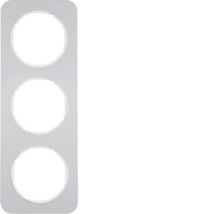 R.1 Ramka 3-krotna, aluminium/biała Berker 10132174
