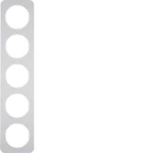 R.1 Ramka 5-krotna, aluminium/biała Berker 10152174
