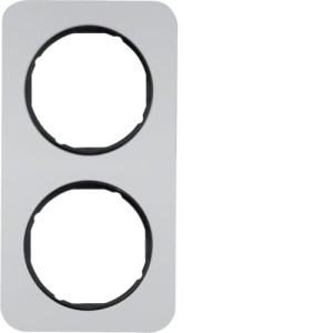R.1 Ramka 2-krotna, aluminium/czarna Berker 10122184