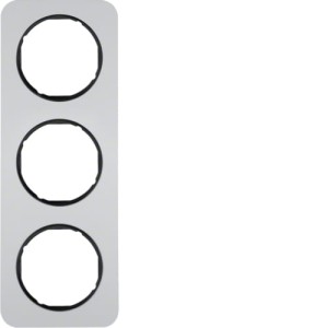 R.1 Ramka 3-krotna, aluminium/czarna Berker 10132184