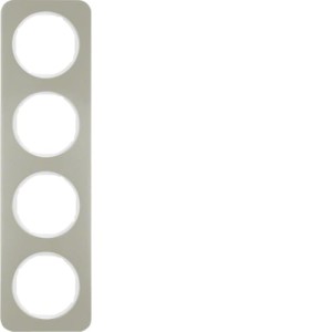 R.1 Ramka 4-krotna, stal szlachetna/biała Berker 10142114